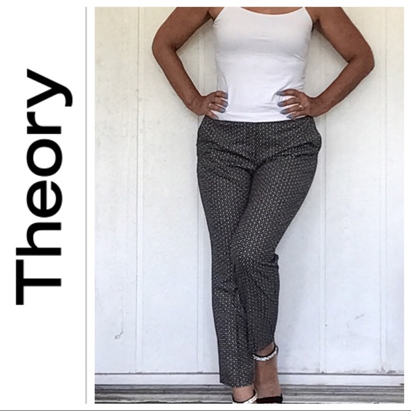 THEORY SLIM CROP DRESS PANTS SIZE 4 - Picture 2 of 10